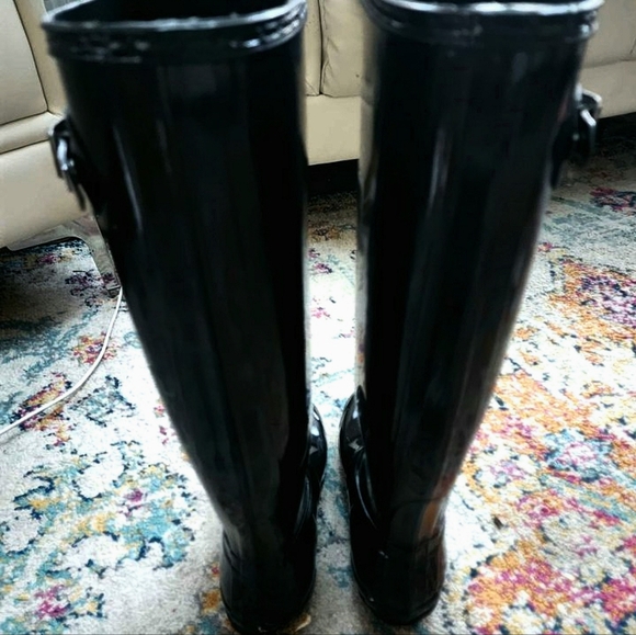 NEW Hunter Tall Black Shine Boots size 8 - Picture 5 of 12